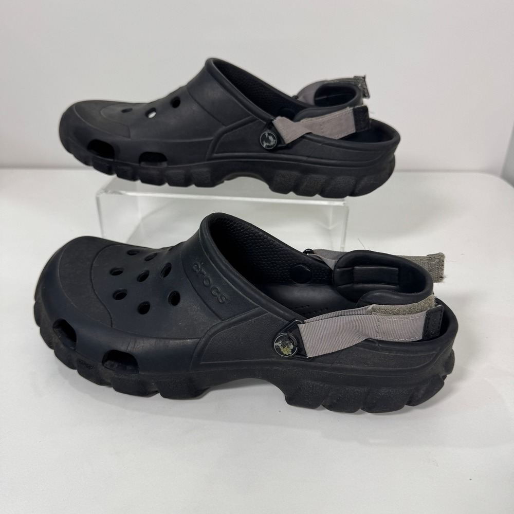 Crocs Classic All-Terrain Clogs Black Rugged Sole Adjustable Strap Mens 12